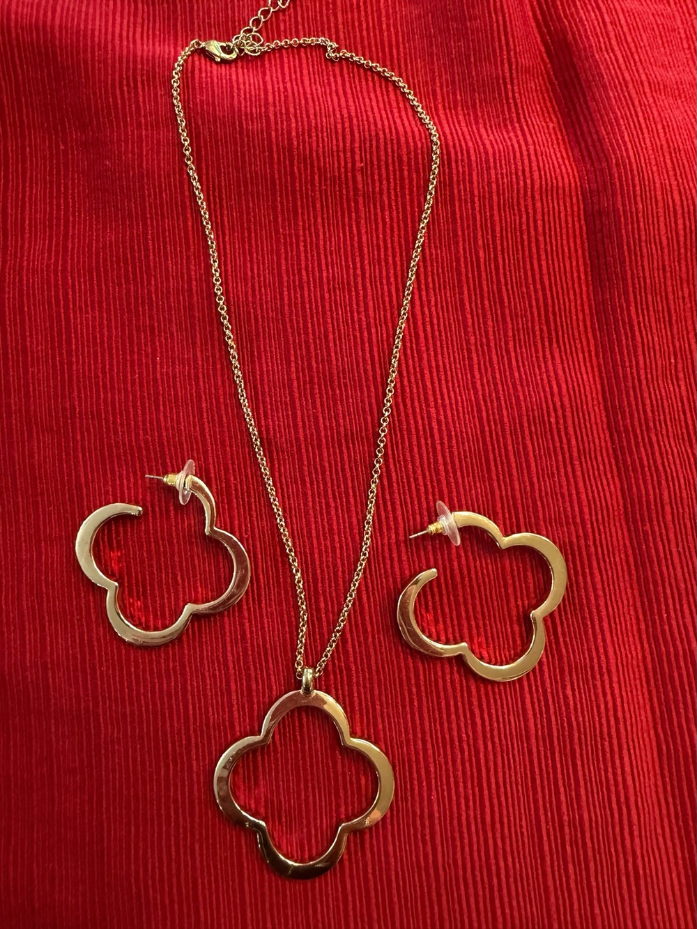 Park Lane Joyride Gold Quatrefoil Necklace & Earrings Set